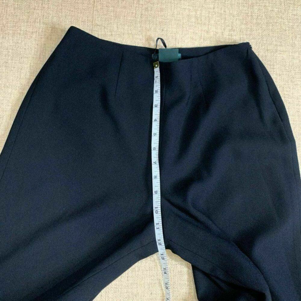 Lauren Ralph Lauren Black Wide Leg Dress Pants Sz 6 Triacetate Blend high waist - Picture 7 of 12